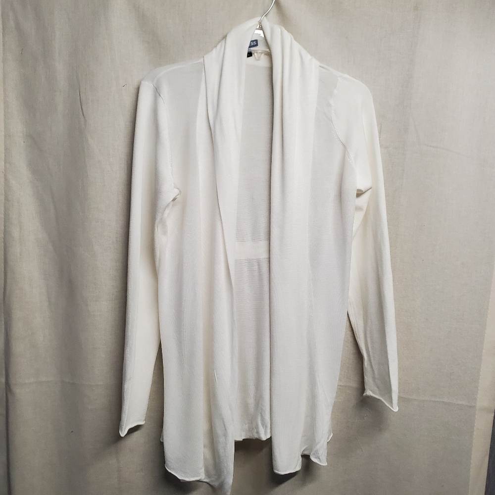 Express Cream Open Front Cardigan